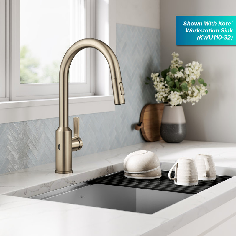 KRAUS Oletto Touchless Sensor PullDown Single Handle Kitchen Faucet